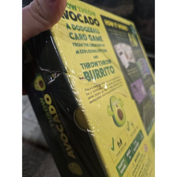 Exploding Kittens Throw Throw Avocado Card Game With Flight Suit Ages 7 - Picture 5 of 9